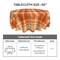 Fall Tablecloth 60 Inch Round Autumn Thanksgiving Plaid Table Cloth Dust-Proof Wrinkle Resistant Rustic Tablecloth for Holiday Kitchen Dining Room Party Picnic Indoor Outdoor